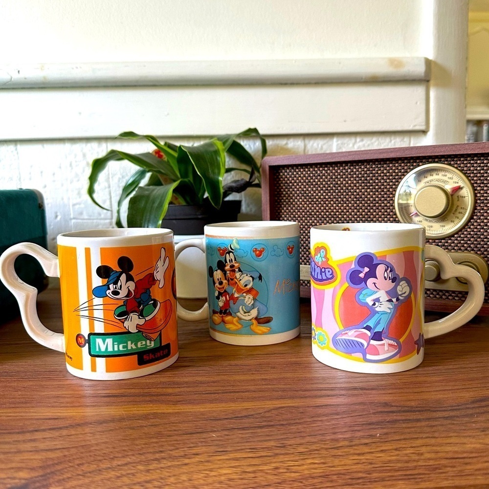 Vintage Lot of 3 Mickey Mouse Mugs